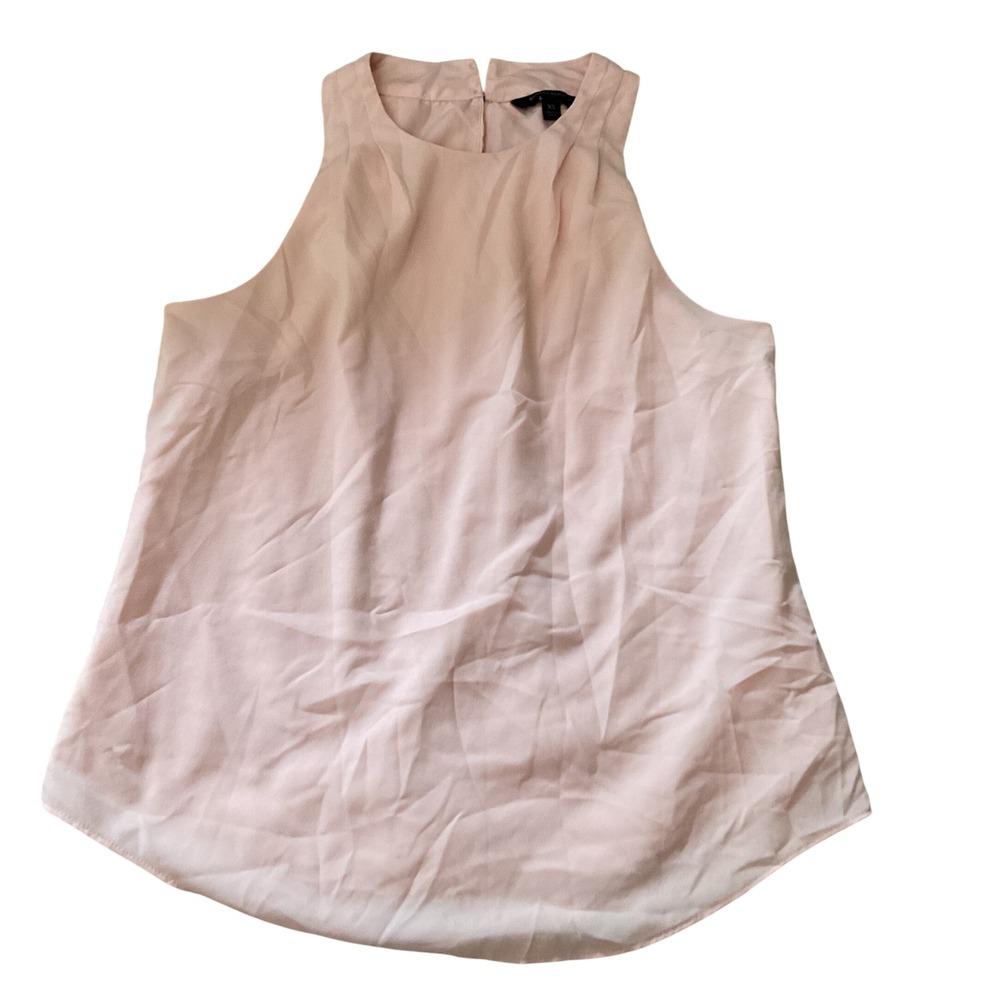 Banana Republic Womens XS Pink Sleeveless Pleated Halter Neck Blouse Top